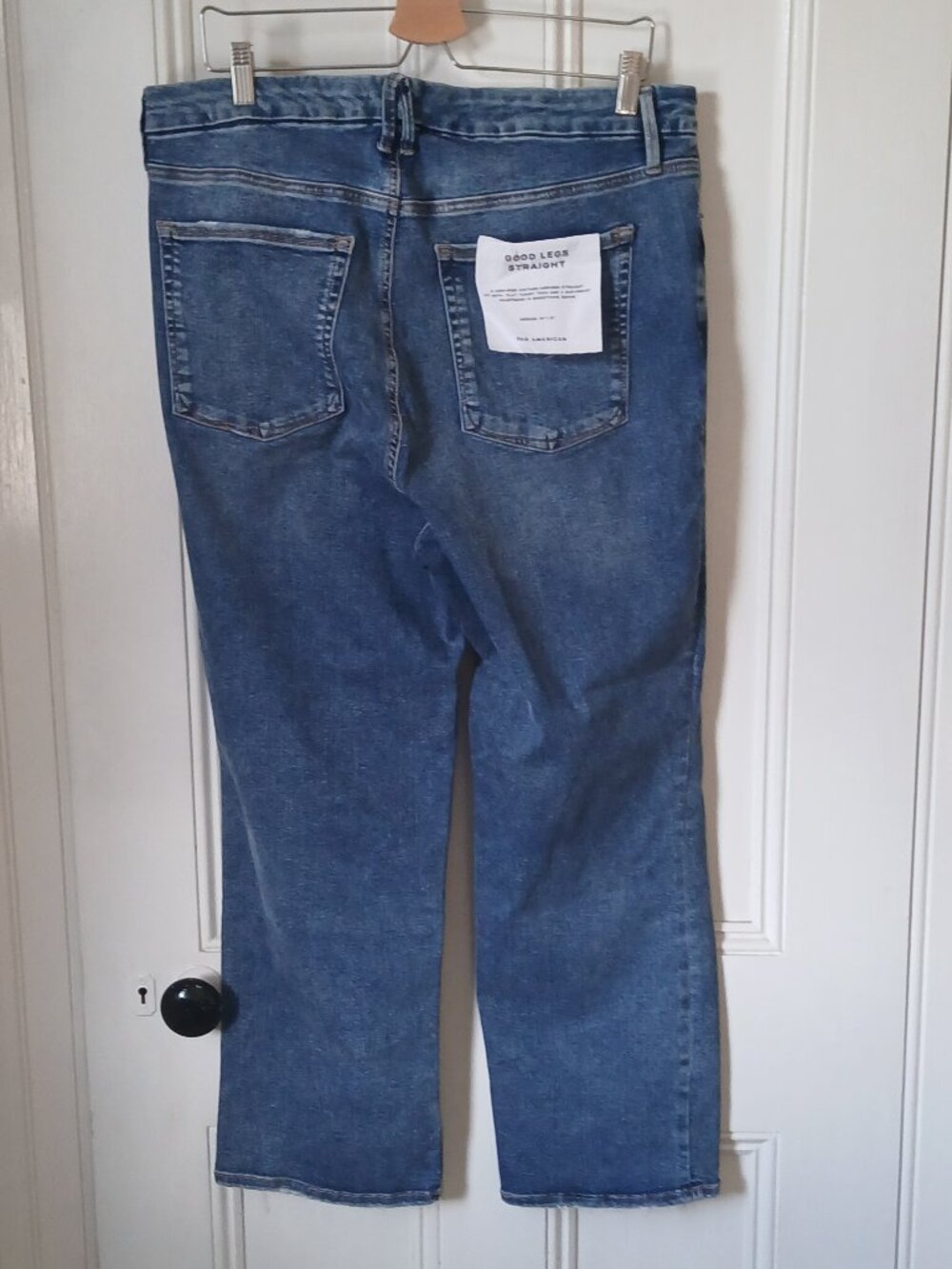 Good American Good Legs Straight Jeans Always Fits NWT size 14-18 button fly - Picture 3 of 9